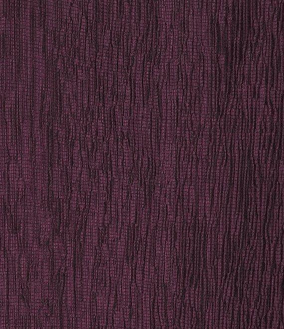 Eileen Fisher Crinkle Plisse Round Neck Cap Sleeve Midi Dress Product Image