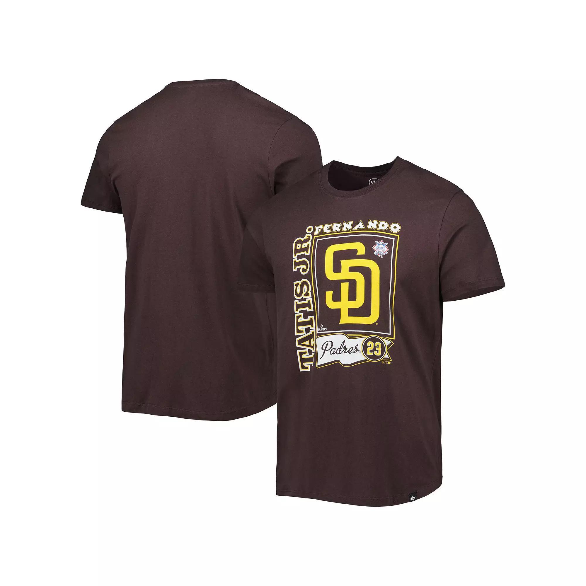 Men's '47 Fernando Tatis Jr. Brown San Diego Padres Super Rival Player T-Shirt, Size: 2XL Product Image