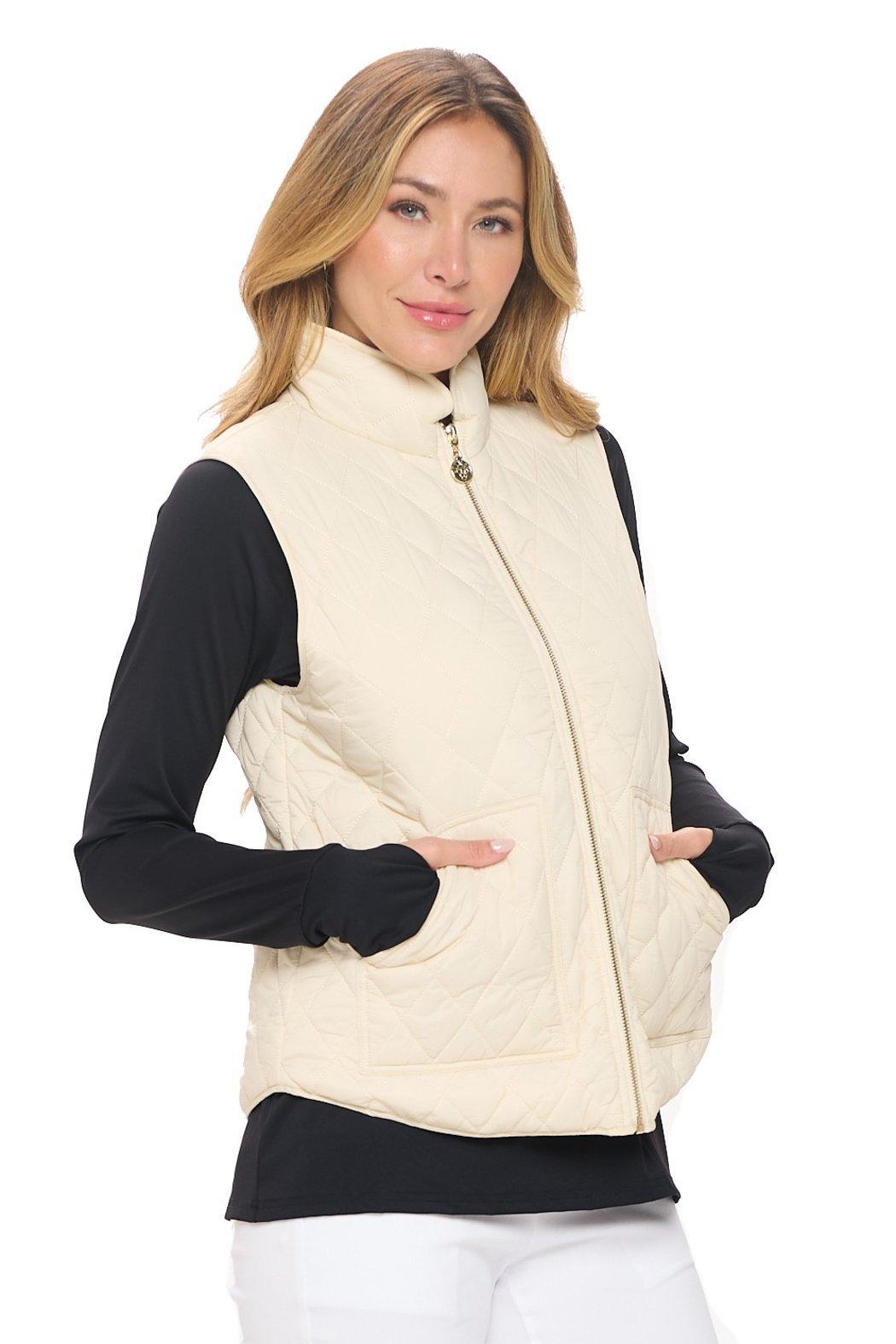 Tan Puffer Vest Product Image