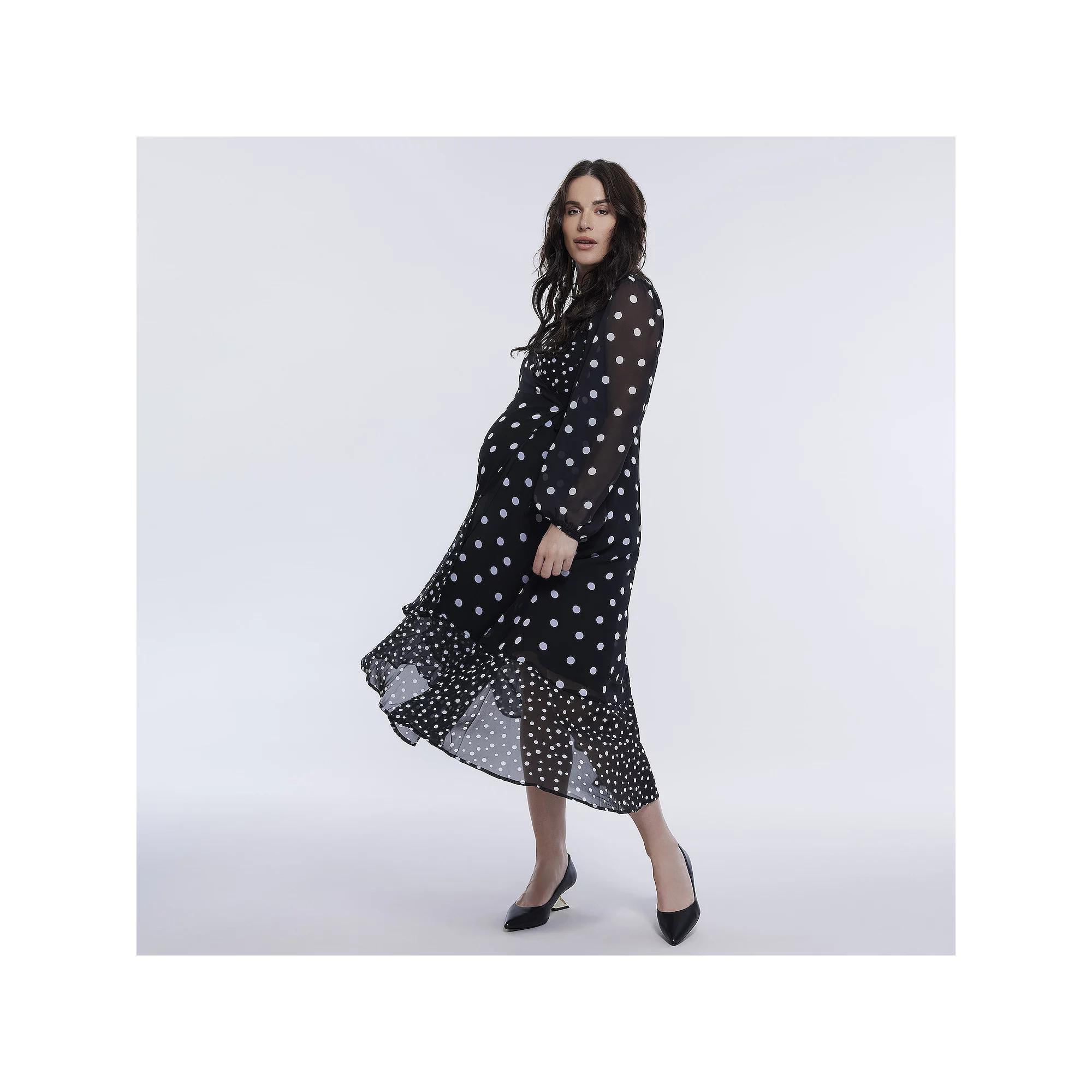 Maternity Motherhood® Woven Wrap Midi Dress, Women's,  Product Image