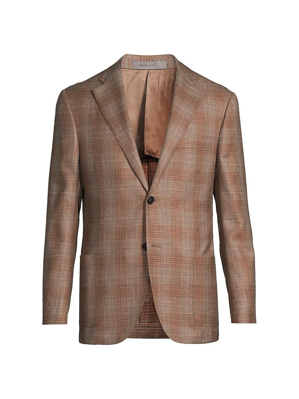 Mens Plaid Virgin Wool Jacket Product Image