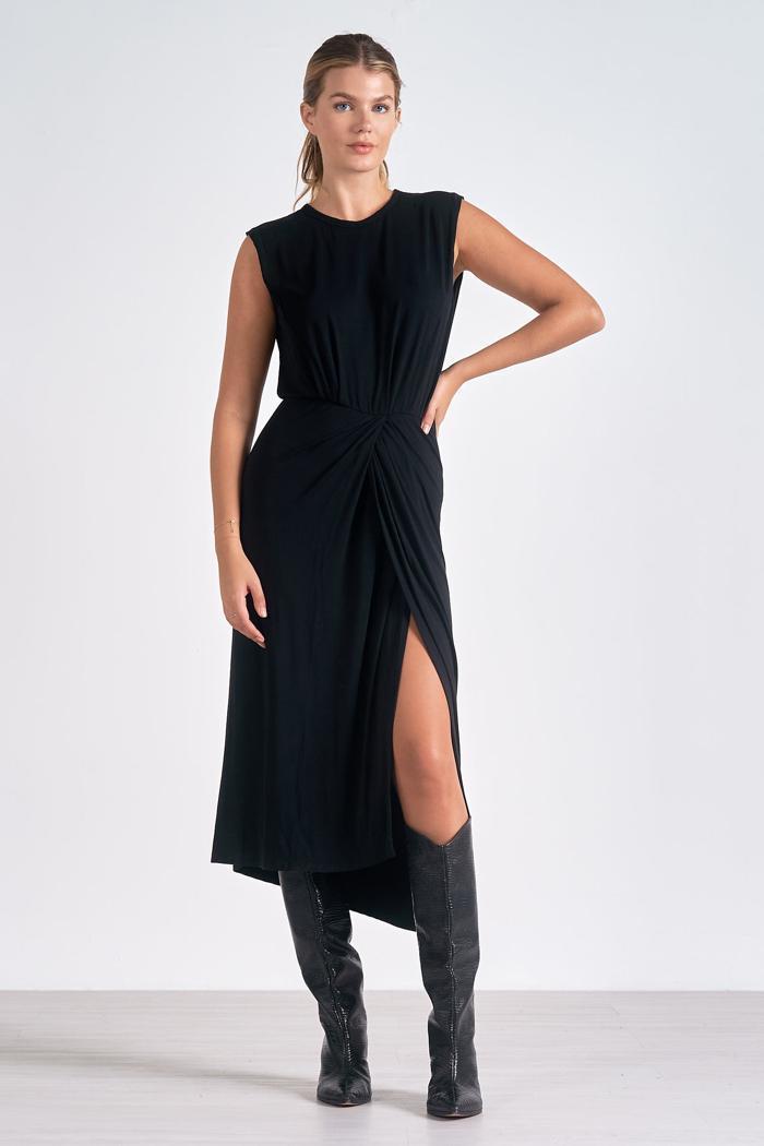 Sleeveless Front Slit Dress Product Image