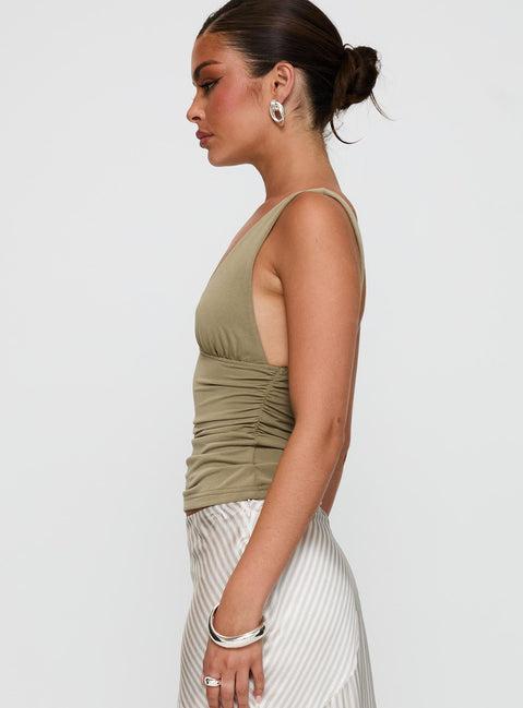 Sublime Ruched Top Green Product Image