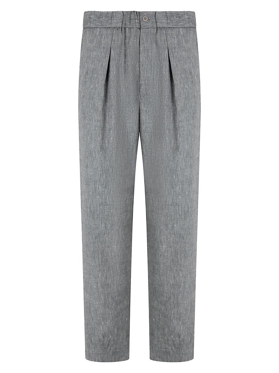 Mens One Shot Linen-Wool Trousers Product Image