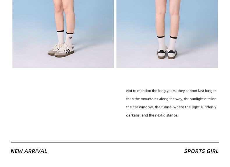 Set: Long-Sleeve Lettering Swim Top + Swim Skirt Product Image