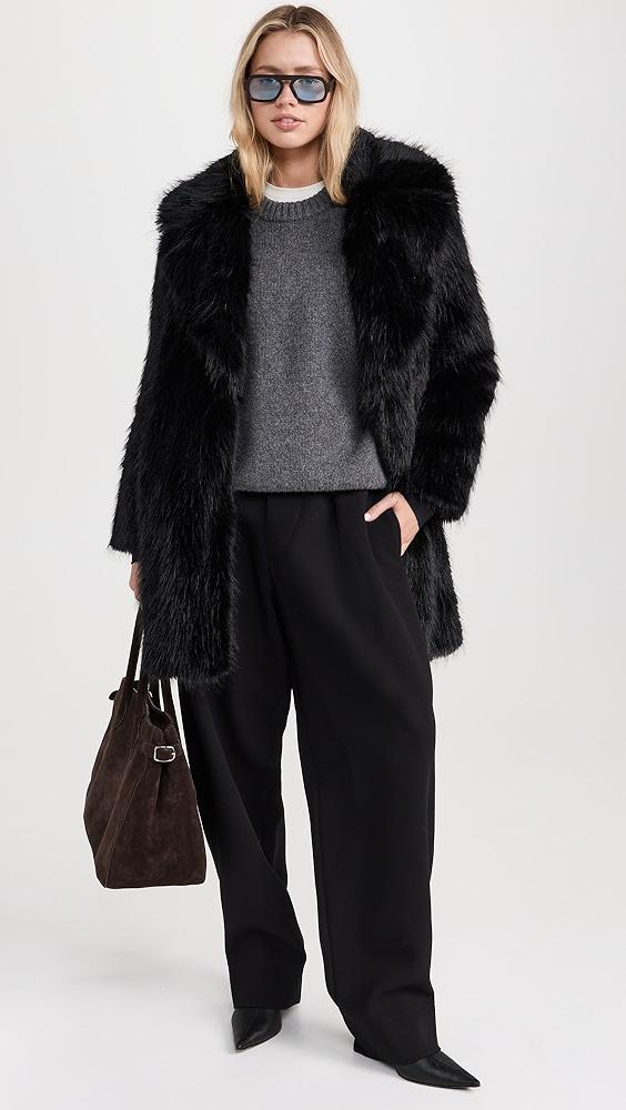 SAM. Faux Fur Mid Coat | Shopbop Product Image