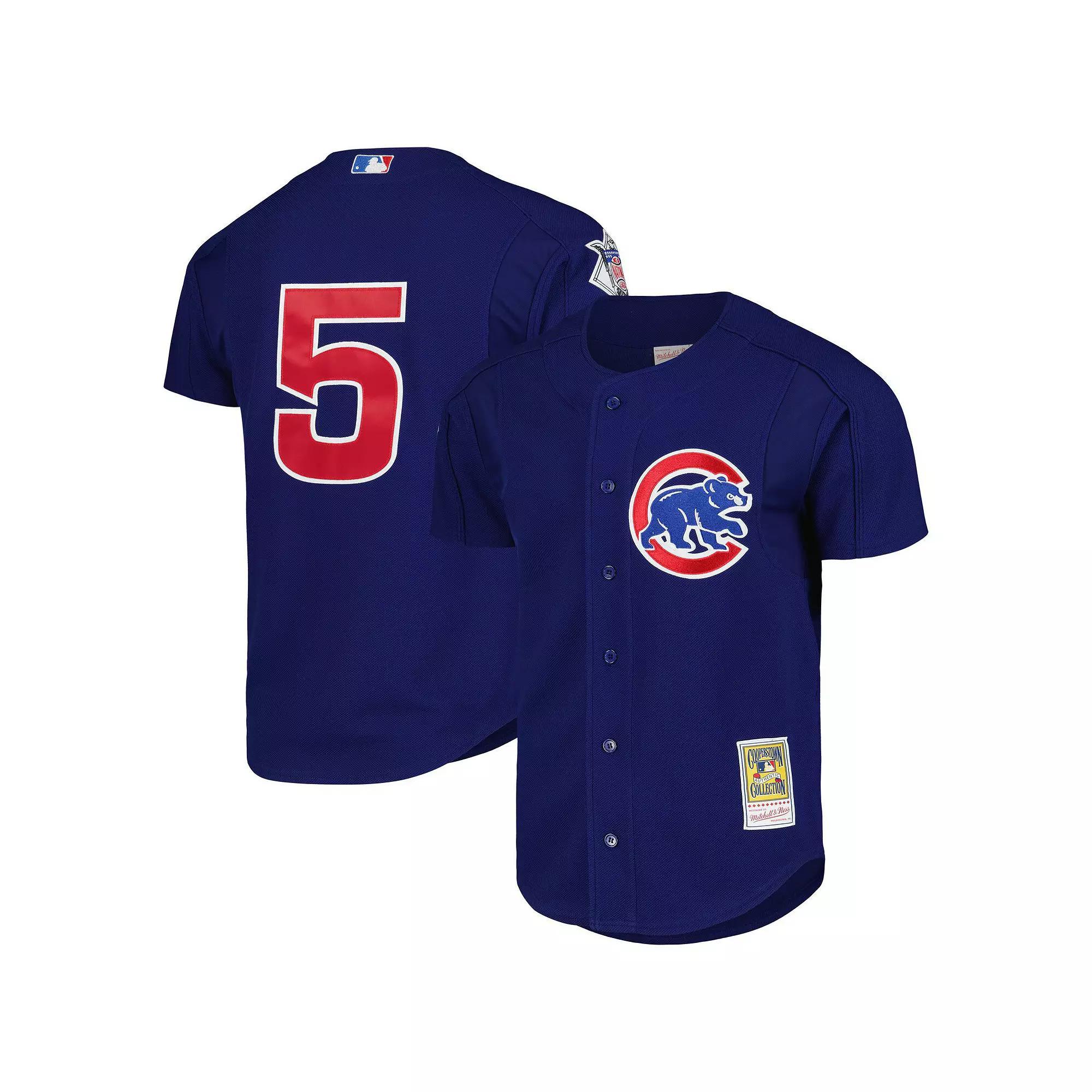 Men's Mitchell & Ness Nomar Garciaparra Royal Chicago Cubs Cooperstown Collection 2005 Batting Practice Jersey,  Product Image