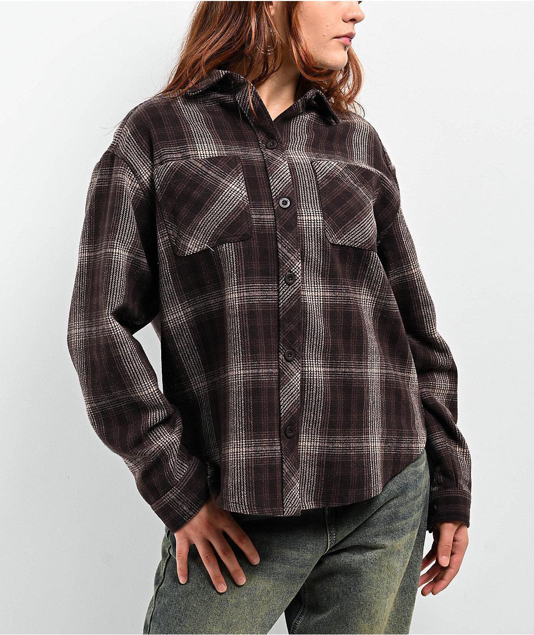 Empyre Arkin Tan & Brown Flannel Shirt Product Image