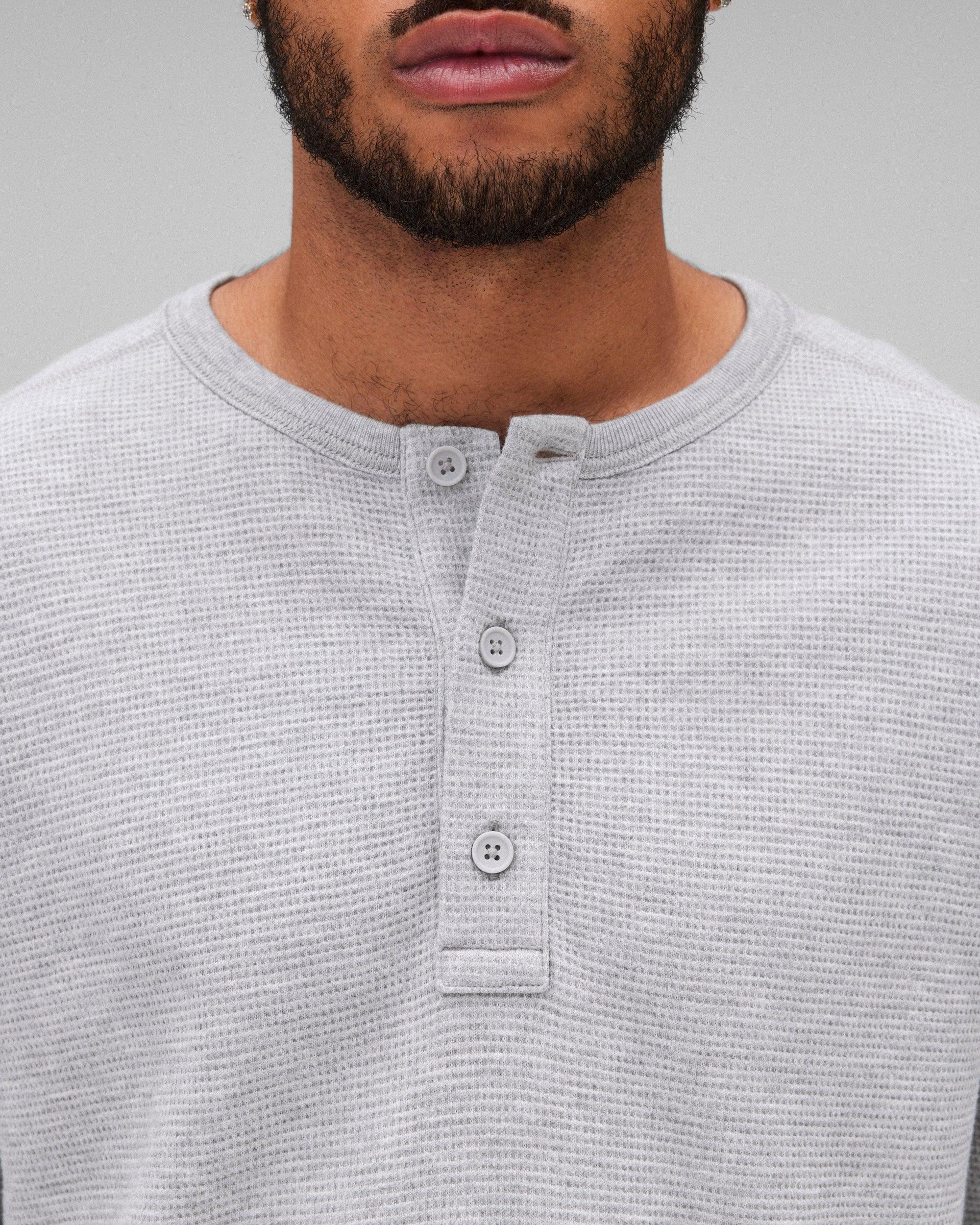 Lightweight Waffle Standard Henley Male Product Image