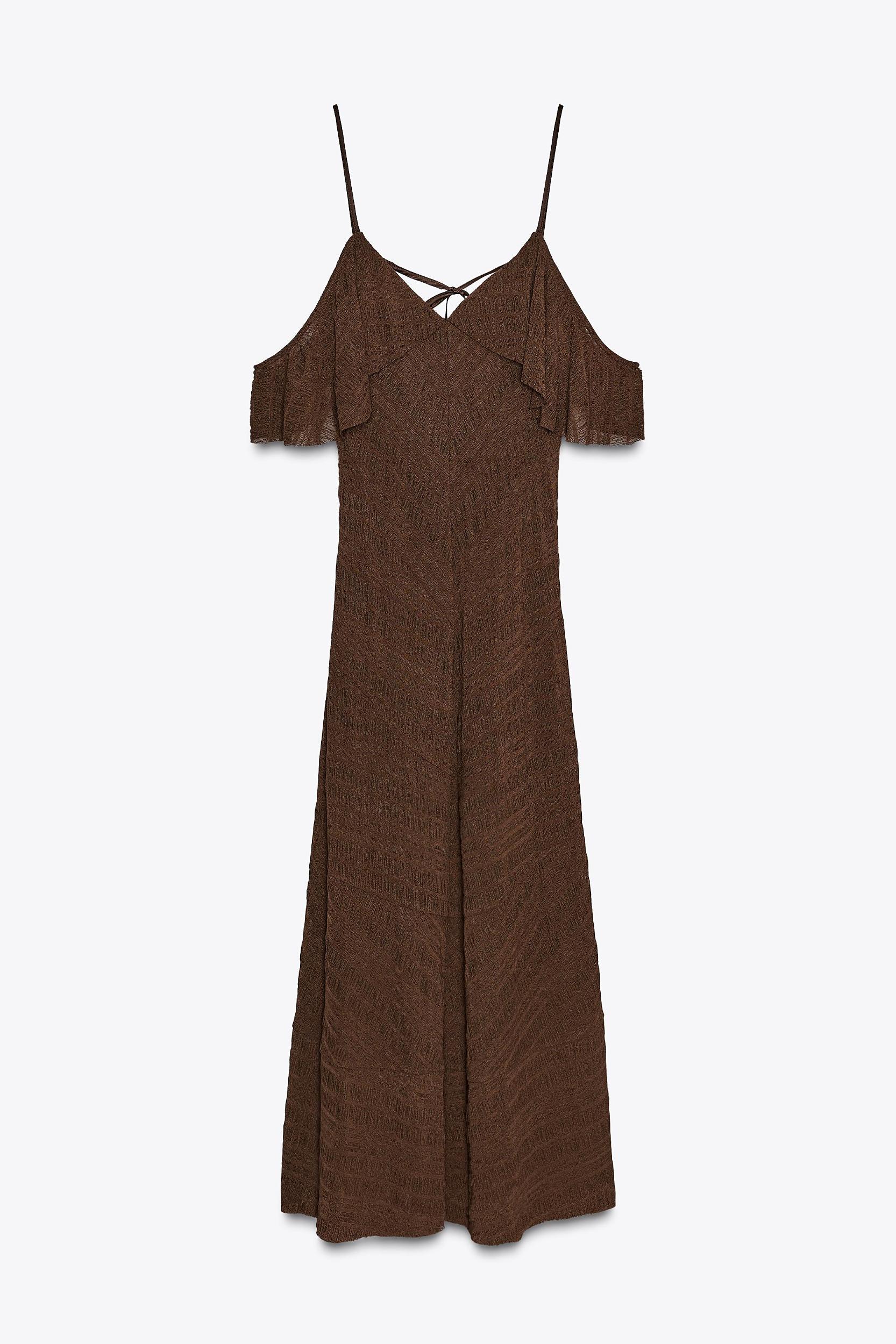 TEXTURED MIDI DRESS Product Image
