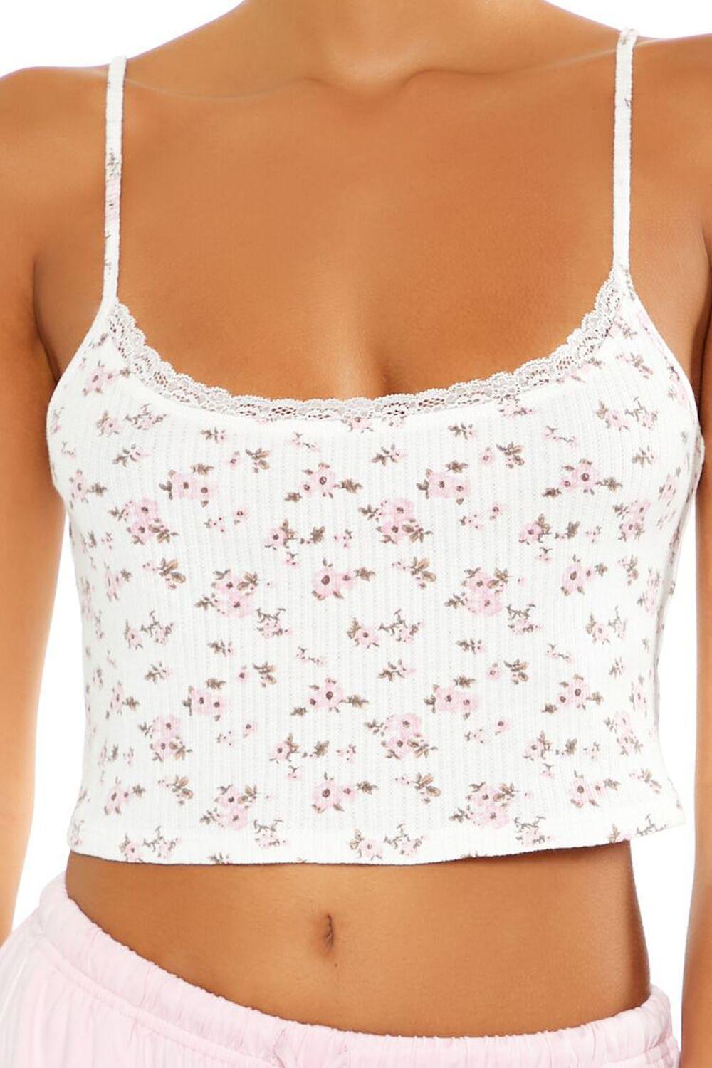 Ditsy Floral Cropped Pajama Cami | Forever 21 Product Image