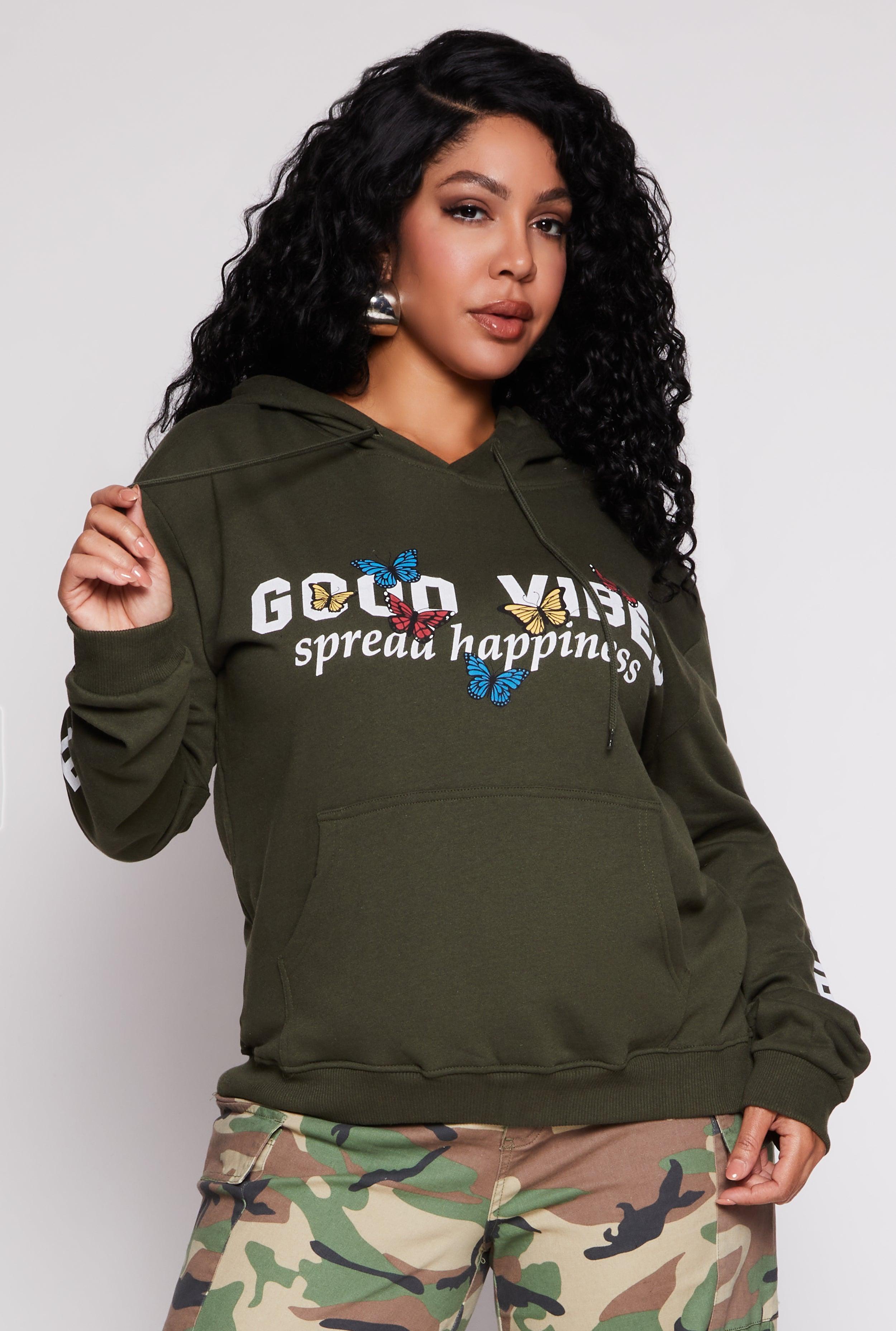 Womens Plus Size Good Vibes 93 Hoodie Product Image