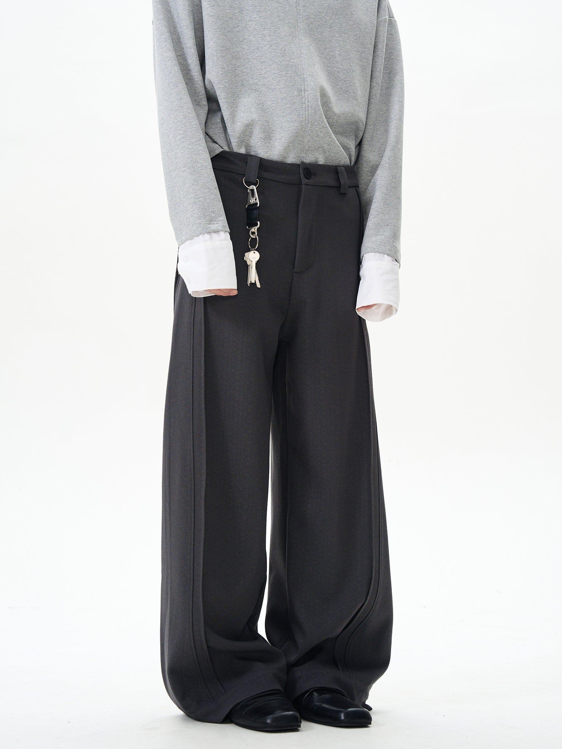 RT No. 12421 DRAPE CASUAL STRAIGHT PANTS Product Image