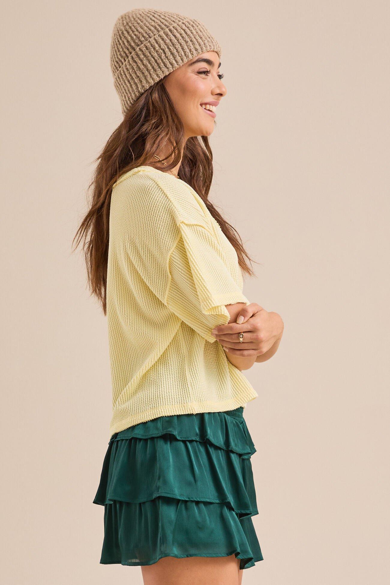 Ada Ribbed Boxy Tee Product Image