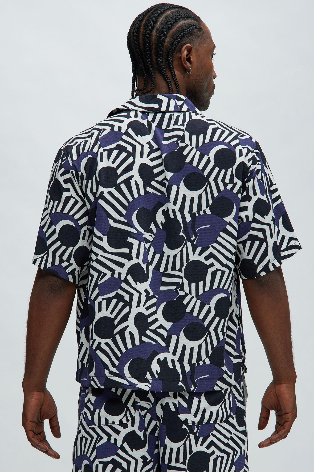 Abstract Zebra Shirt - Black/combo Product Image