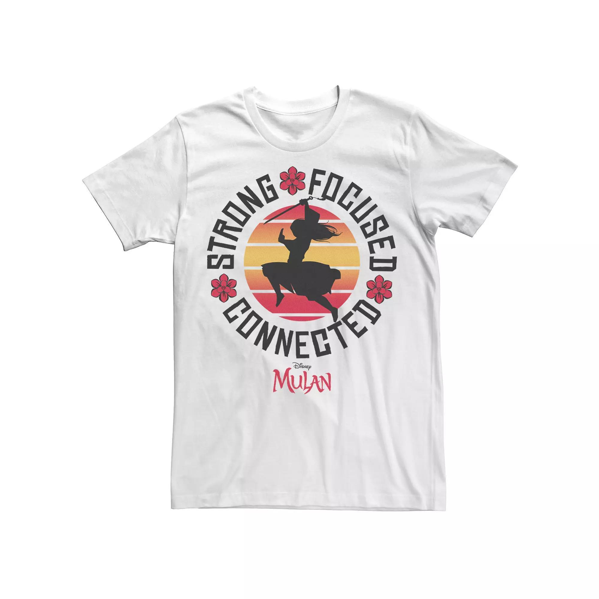Disney's Mulan Live Action Strong Focused Connected Silhouette Men's Tee, Size: Medium, White Product Image