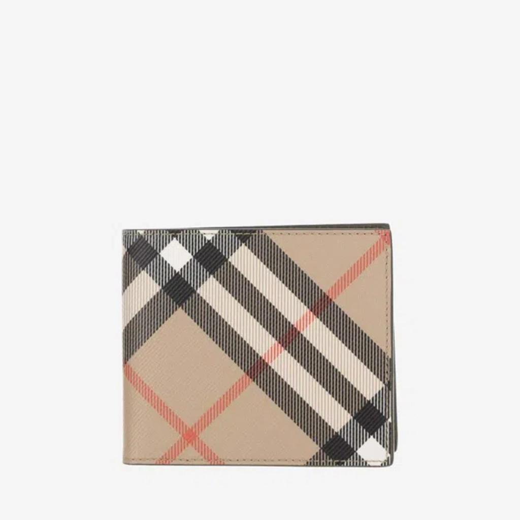 BURBERRY Wallet With Check Pattern In Beige Product Image