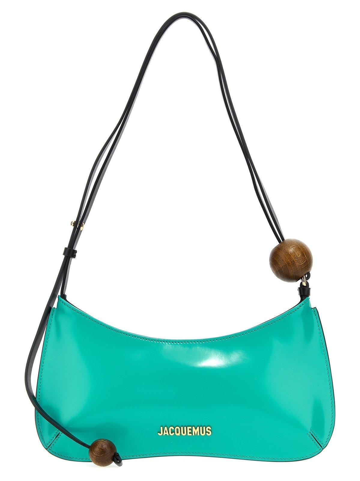 JACQUEMUS The Bisou Perle Beaded Shoulder Bag In Blue Product Image