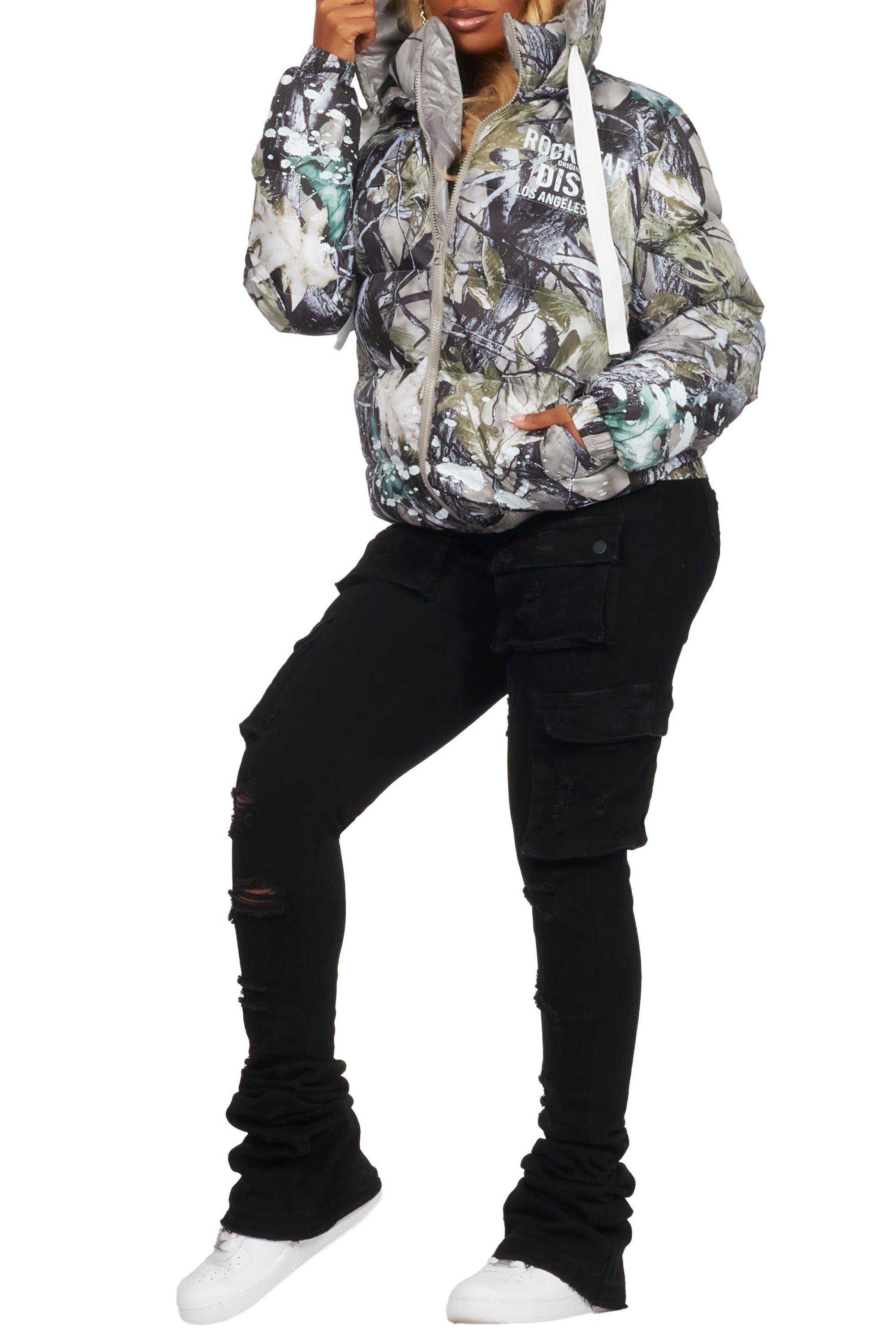 Art Dist. 2.0 Tree Camo Puffer Jacket Female Product Image