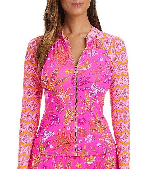 Bleu Rod Beattie Desert Bloom Floral Print High Waist Skirted Swim Bottom Product Image