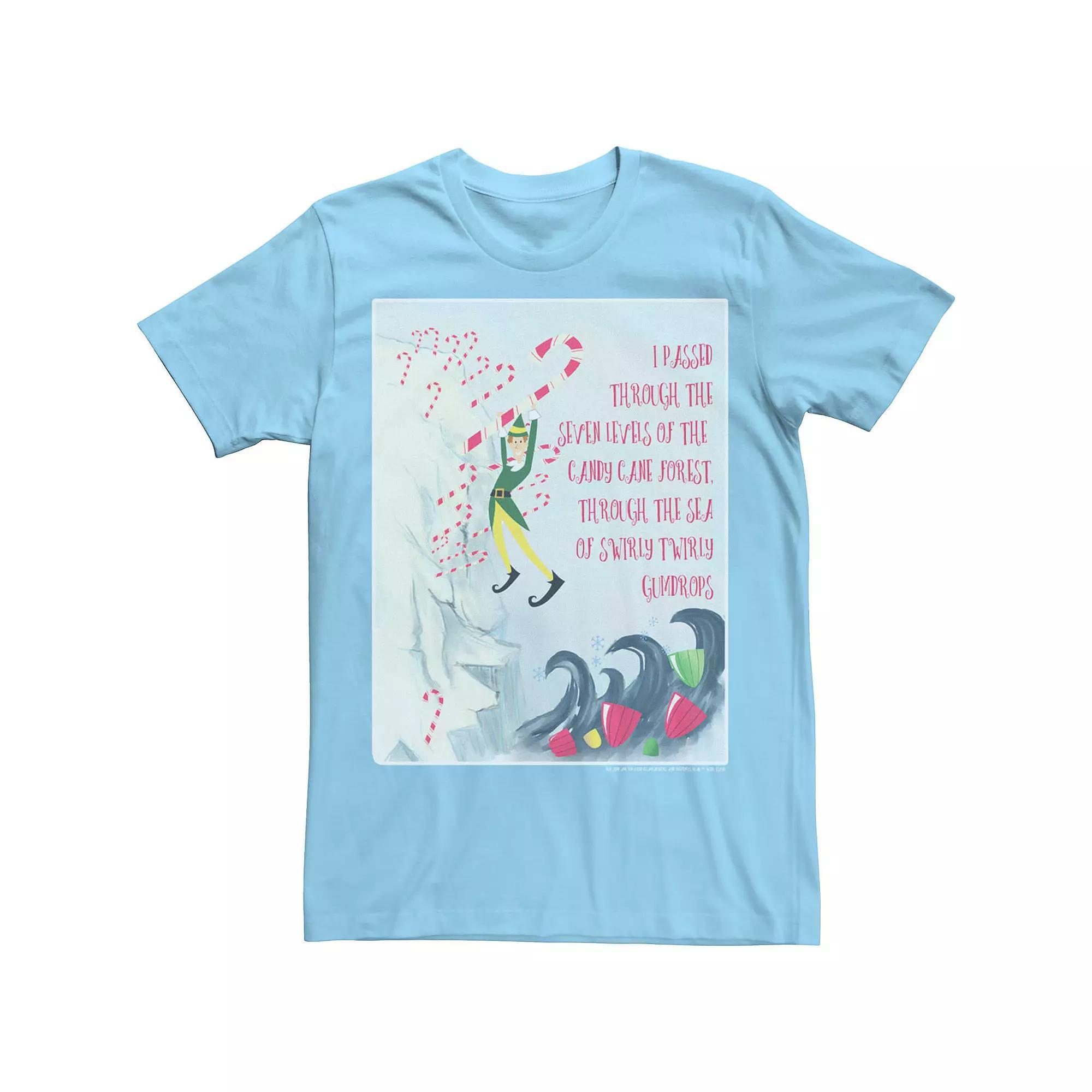 Men's Elf Swirly Twirly Gumdrops Book Page Poster Tee,  Product Image