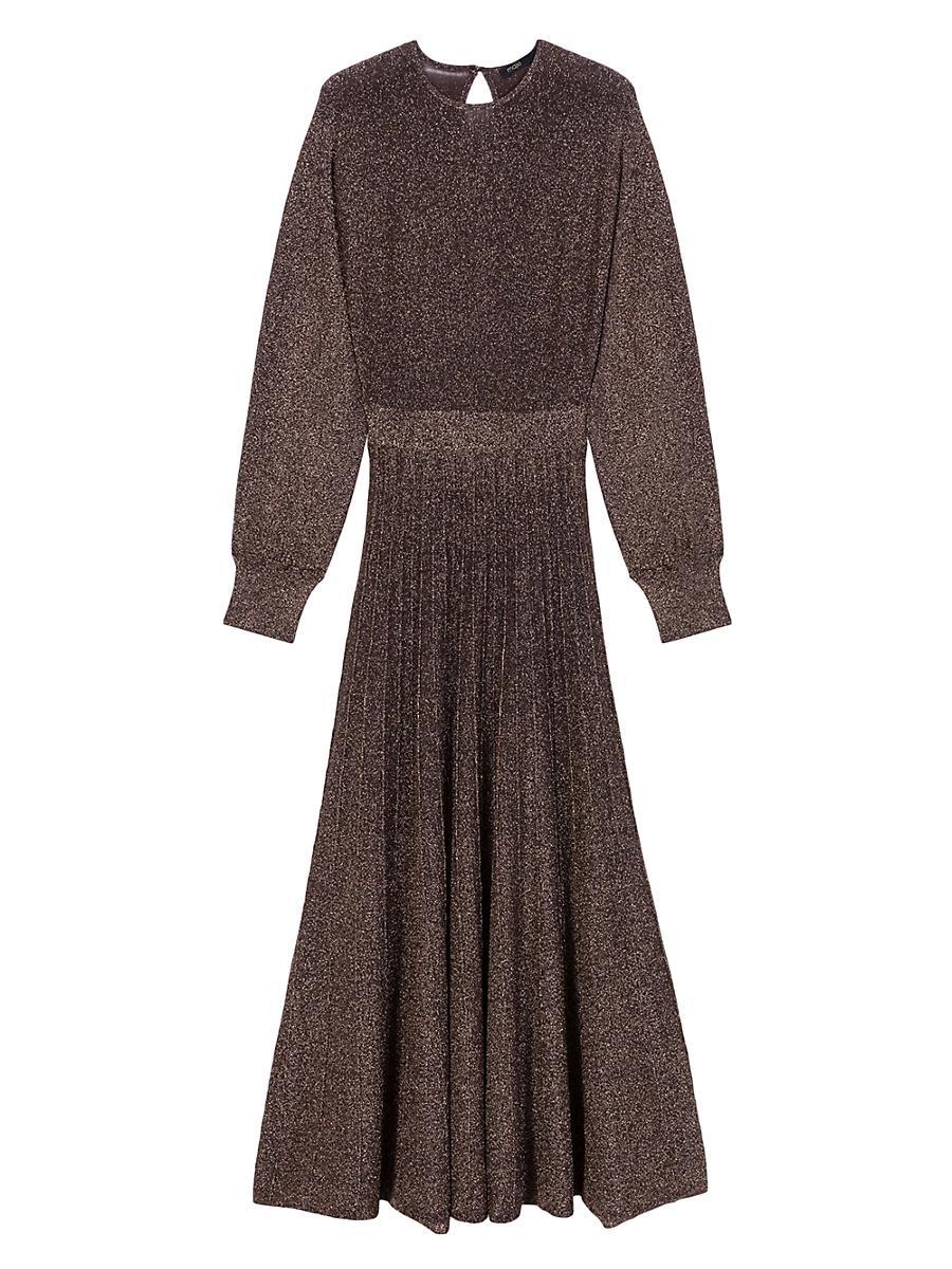 Womens Shiny Knit Maxi Dress Product Image