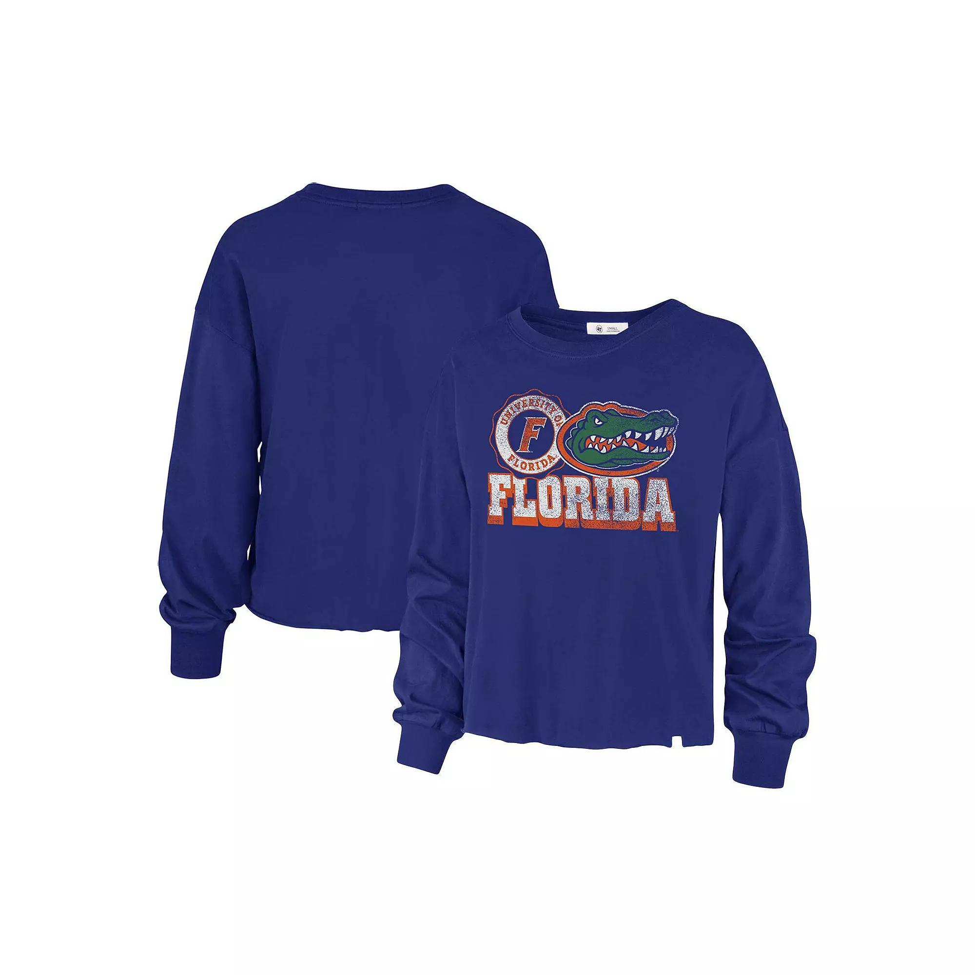 Women's '47 Royal Florida Gators Bottom Line Parkway Long Sleeve T-Shirt,  Product Image