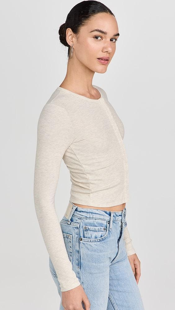 Leset Kelly Long Sleeve Snap Down Cardigan | Shopbop Product Image