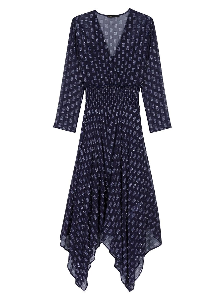 Womens Asymmetrical Floral Maxi Dress Product Image