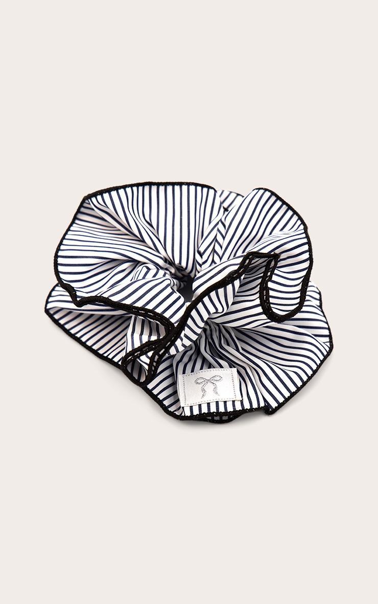 Navy Striped Layered Scrunchie Product Image