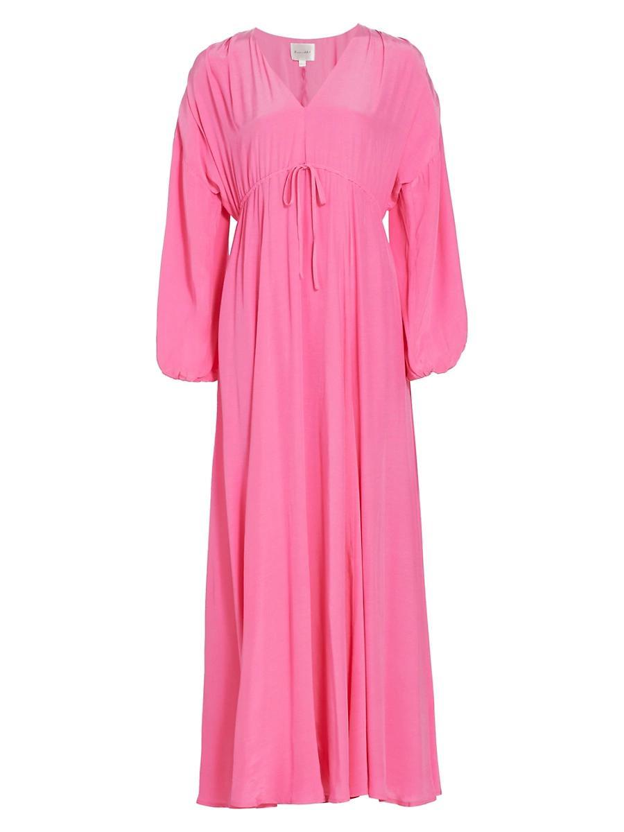 Womens Lady Balloon-Sleeve Maxi Dress Product Image