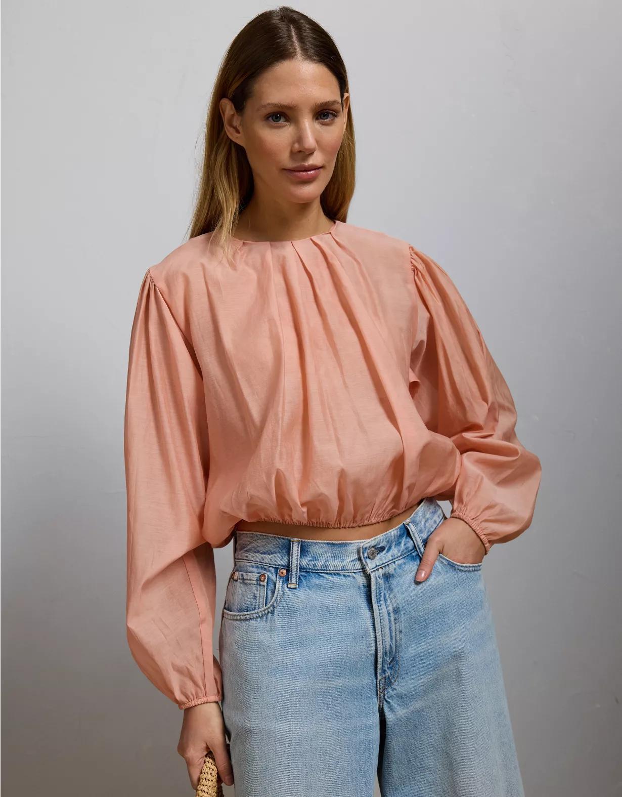 AE77 Premium Bubble Blouse Product Image