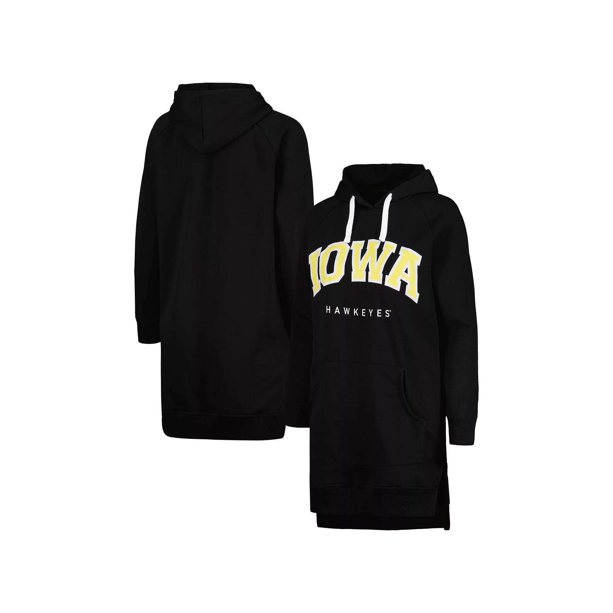Women's Gameday Couture Black Iowa Hawkeyes Take a Knee Raglan Hooded Sweatshirt Dress,  Product Image