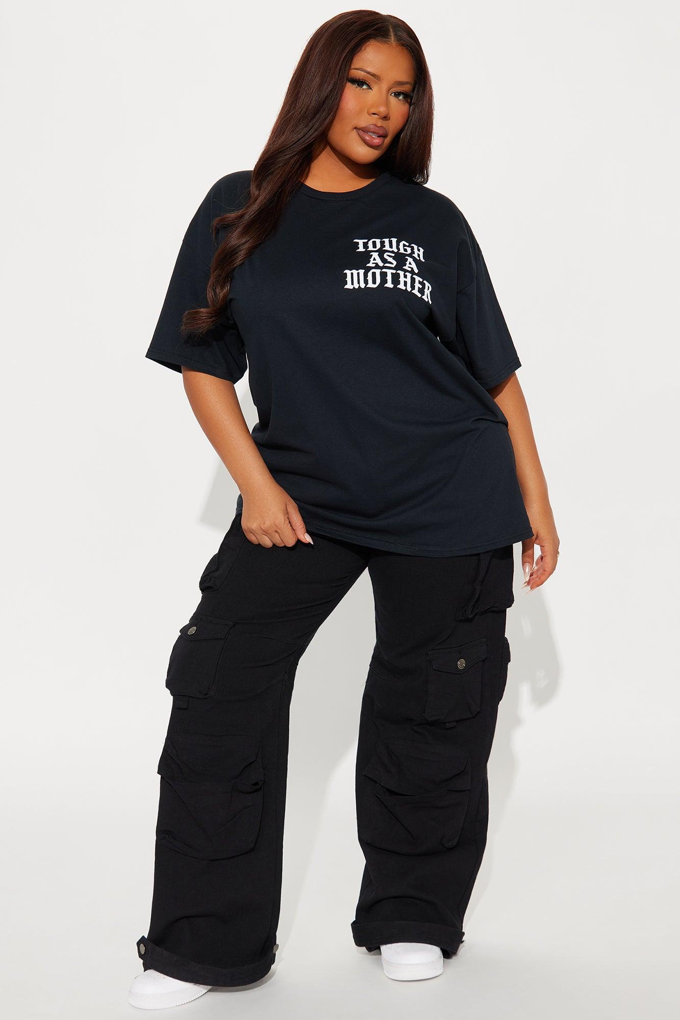 Tough As A Mother Oversized Tee - Black Product Image