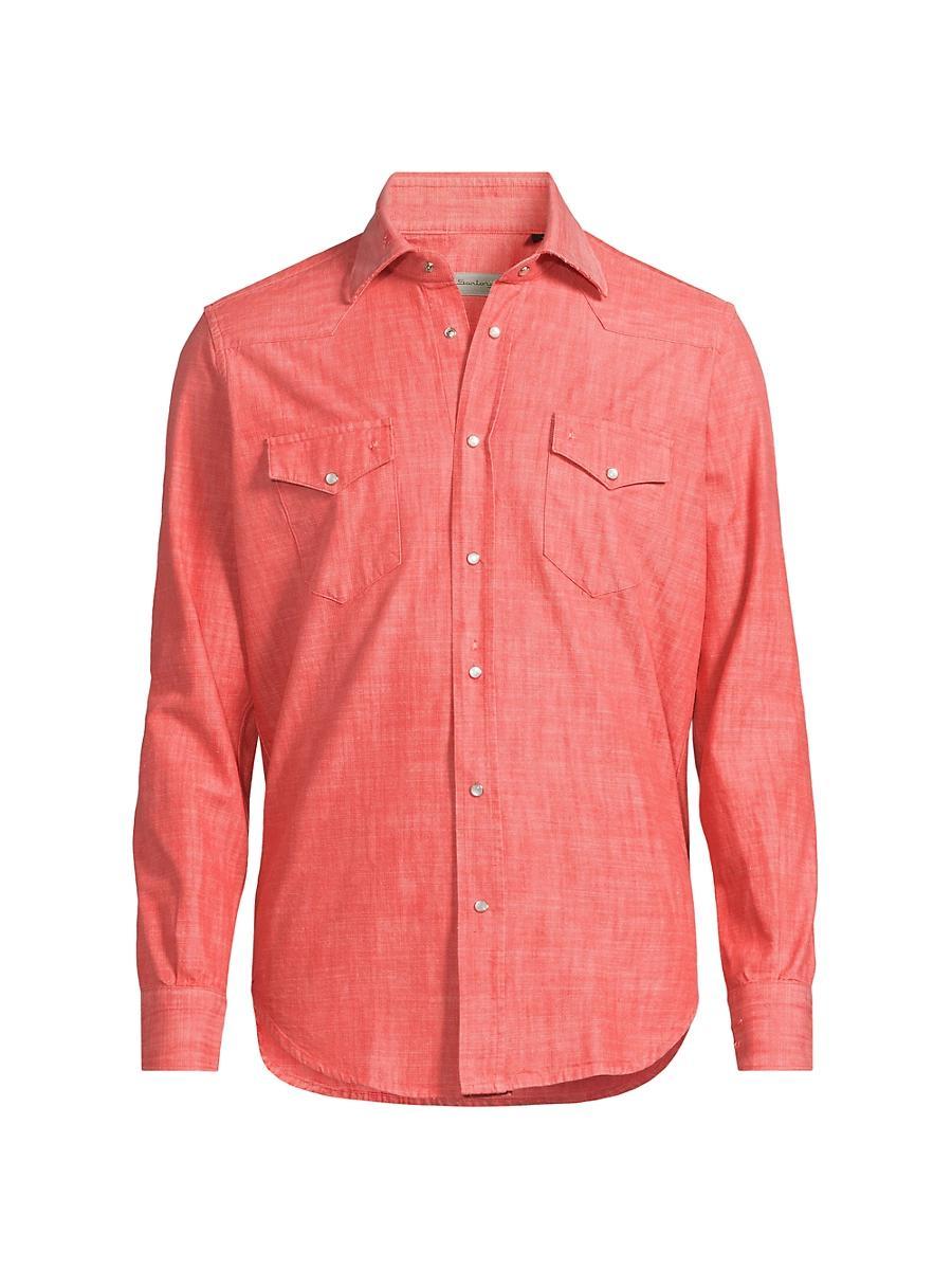 Mens Western Denim Shirt Product Image