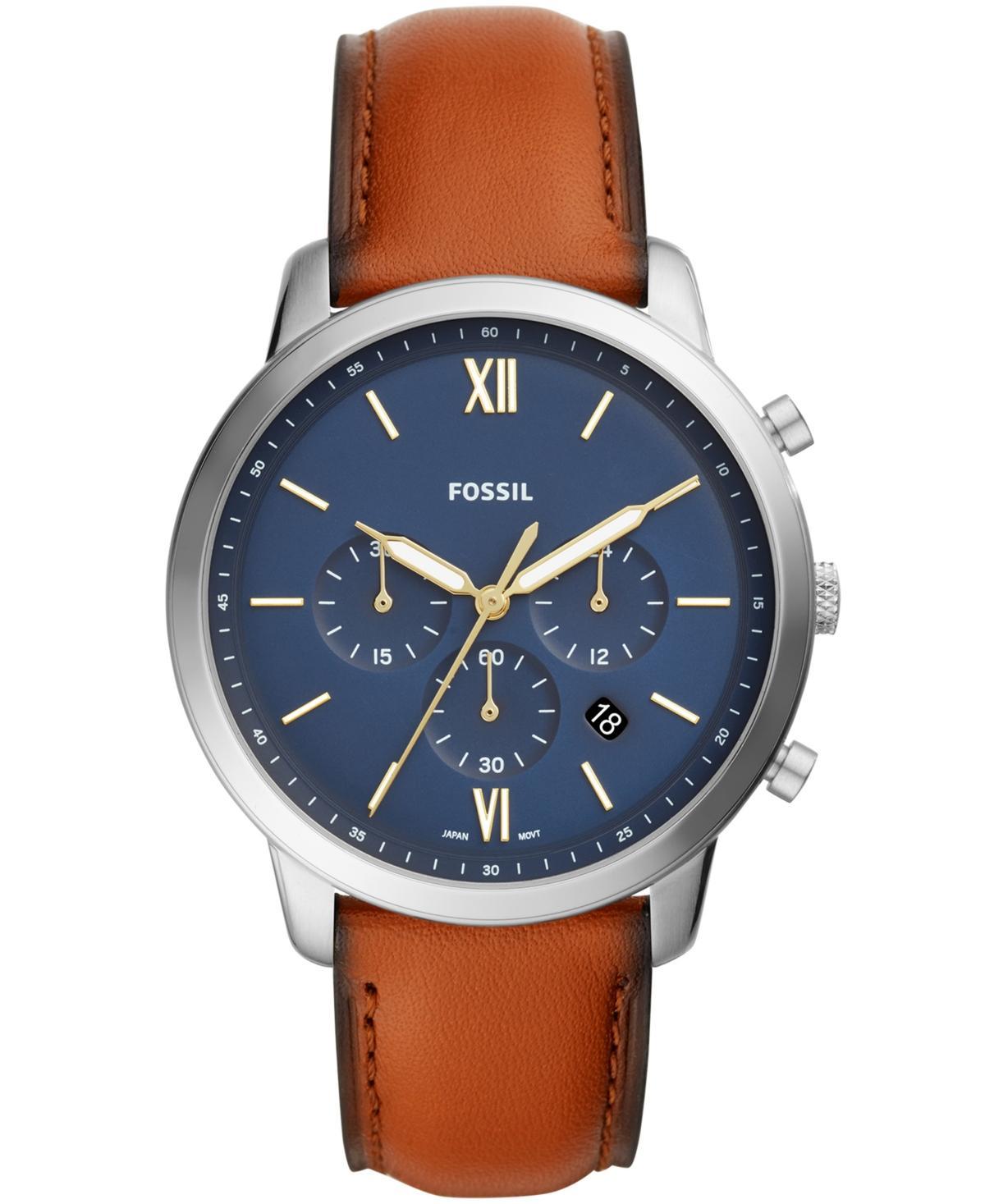 Fossil Neutra Chronograph Blue Dial Brown Leather Watch Product Image