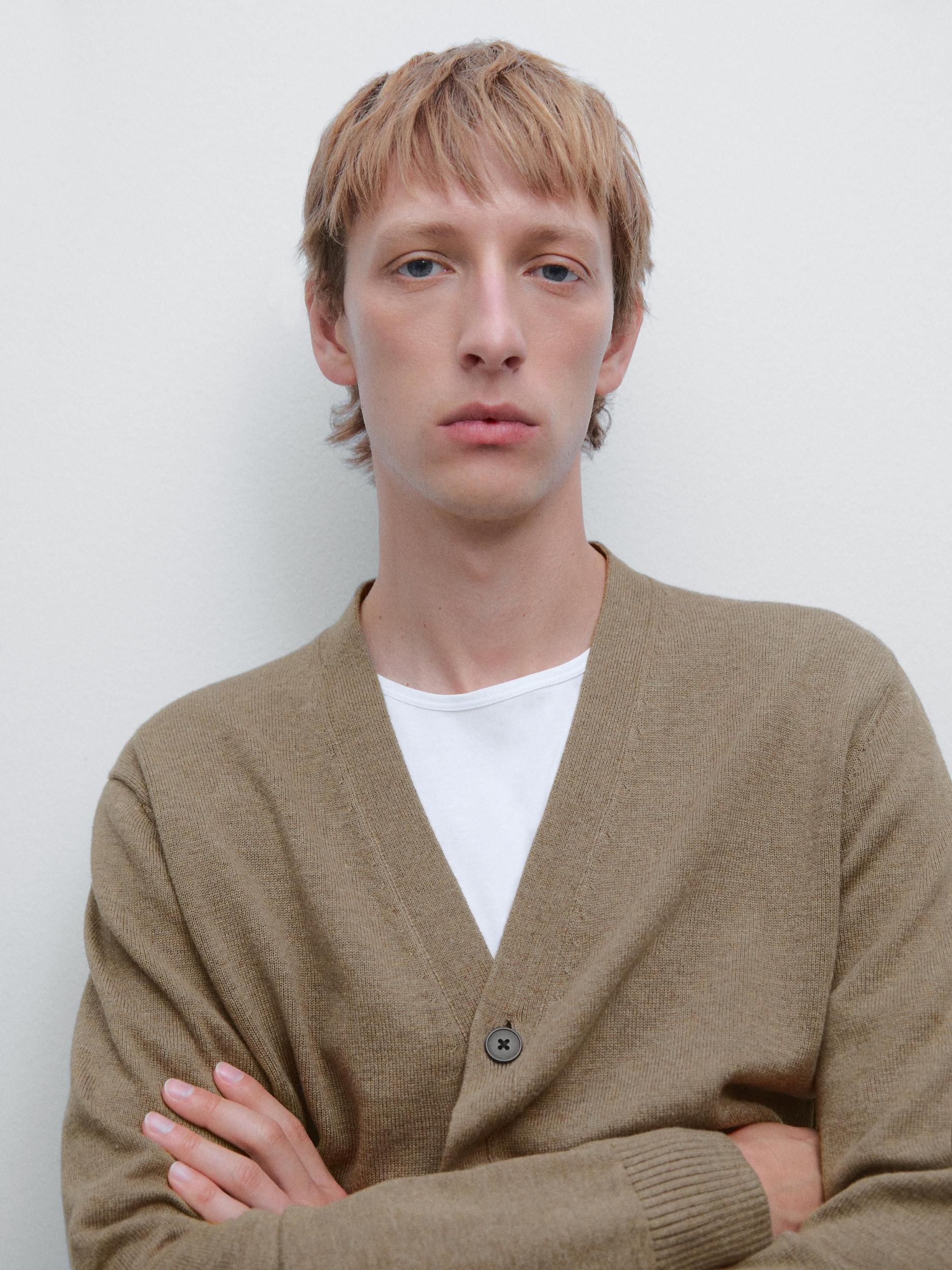 100% cotton knit cardigan Product Image