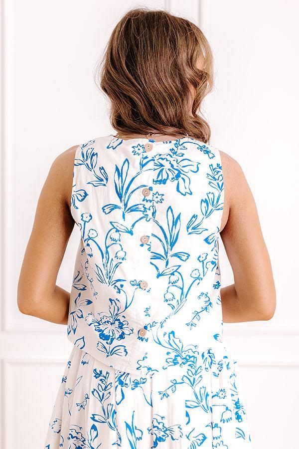 Chic and Serene Floral Top Product Image