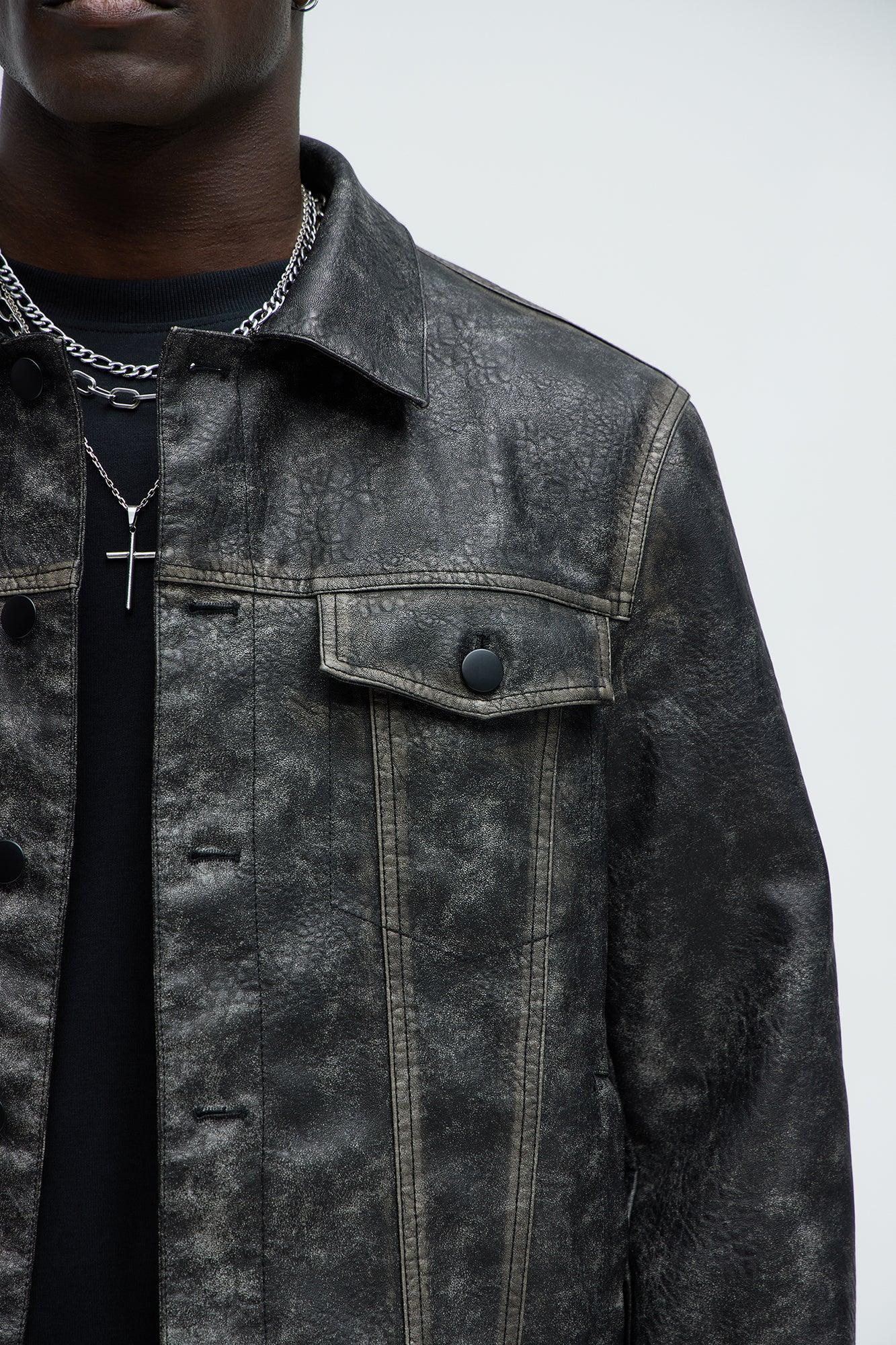 Hear Me Out Trucker Jacket - Black Wash Product Image