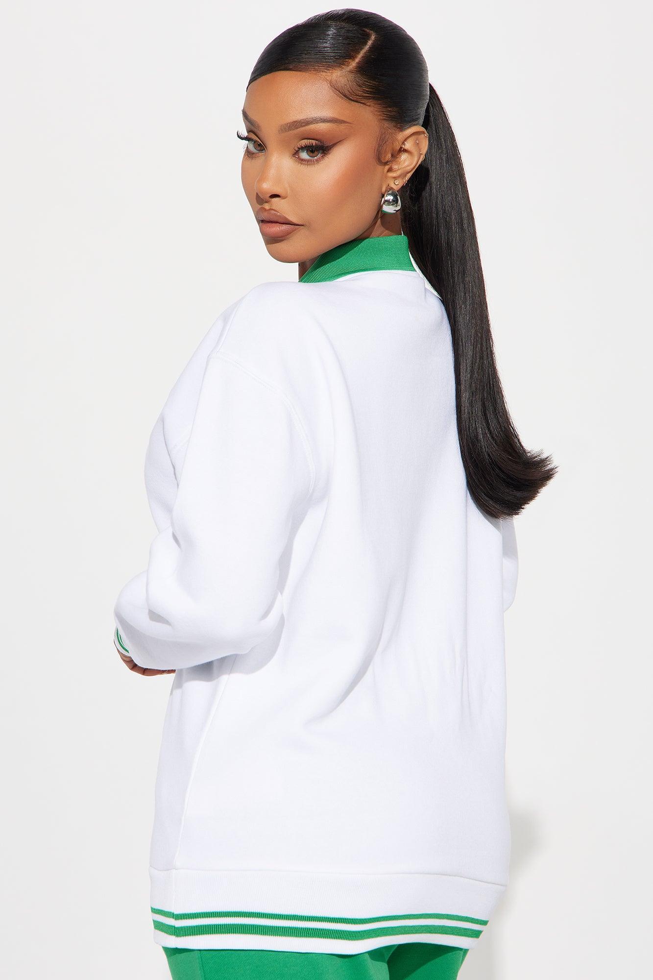 Boston Celtics Warm Up Sweatshirt - White Product Image