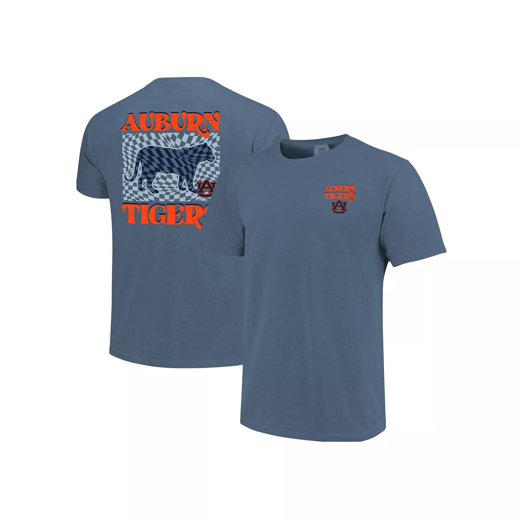 Women's Navy Auburn Tigers Comfort Colors Checkered Mascot T-Shirt,  Product Image