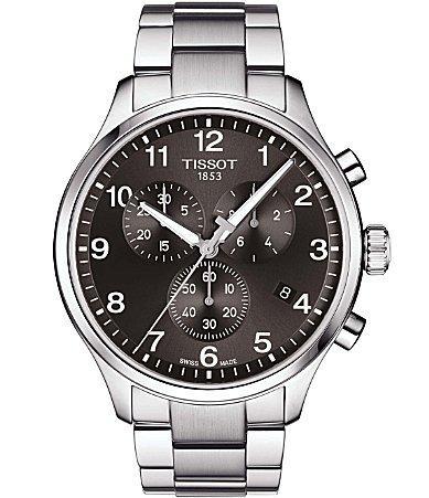 Tissot Chrono Xl Classic Two Tone Stainless Steel Navy Dial Bracelet Watch Product Image