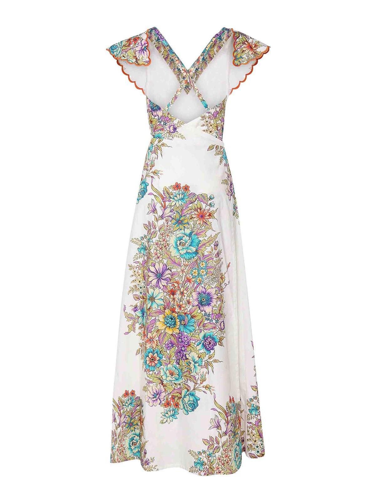 ETRO Cotton Wrap Dress In Multicolour Product Image