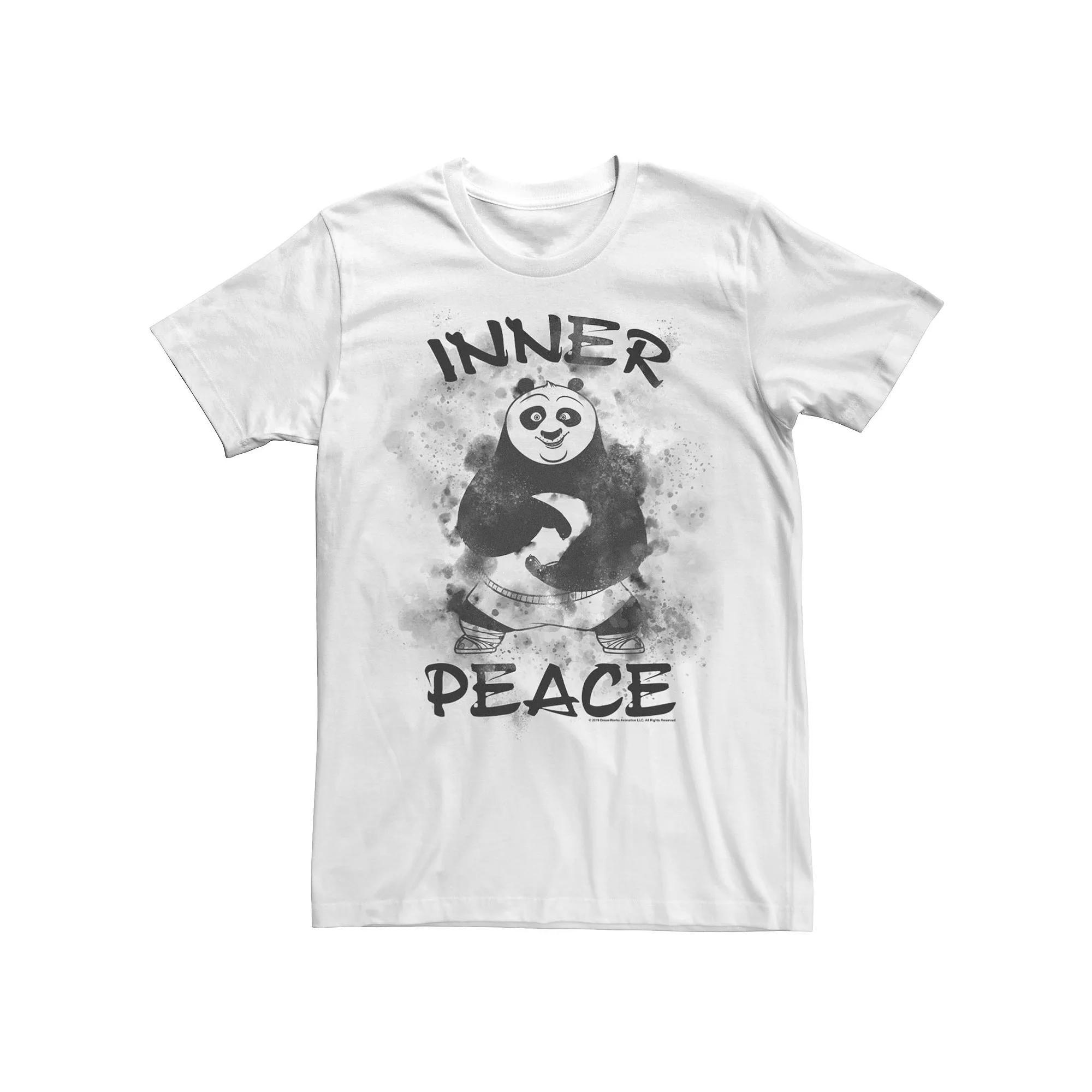 Men's Kung Fu Panda Po Inner Peace Water Color Portrait Tee, Size: 3XL, White Product Image