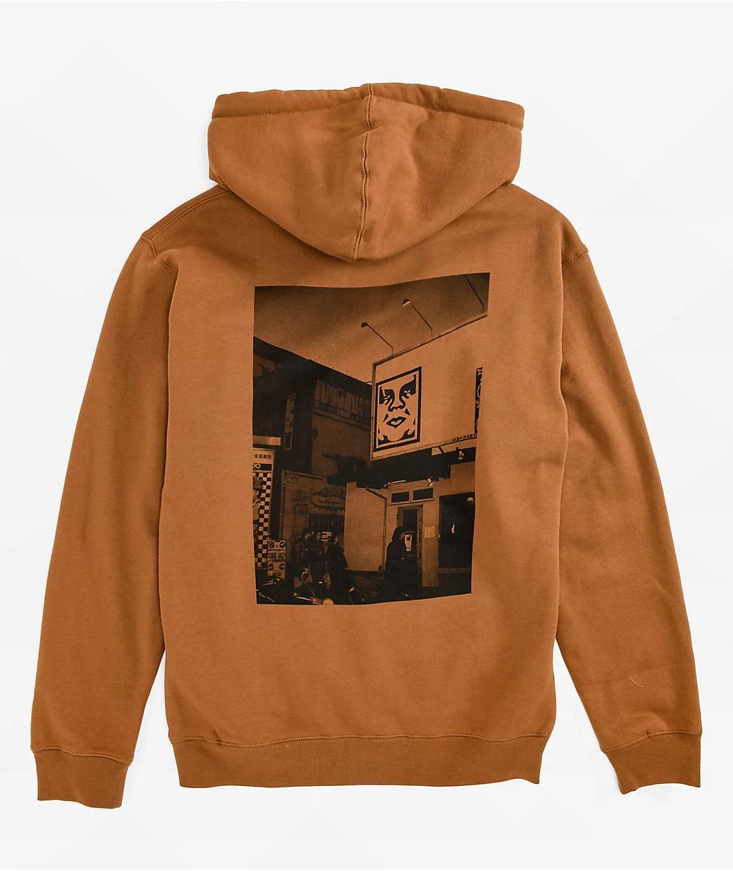 Obey Hong Kong Photo Brown Sugar Hoodie Product Image