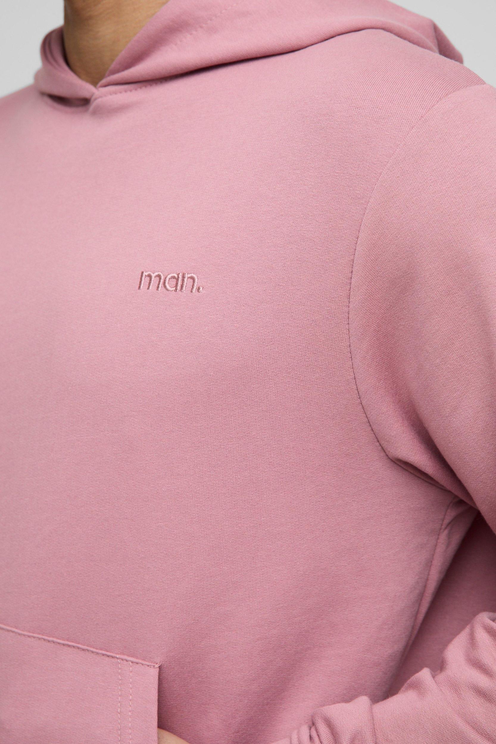 260GSM Loopback Basic Regular Fit MAN. Over The Head Hoodie | boohooMAN USA Product Image