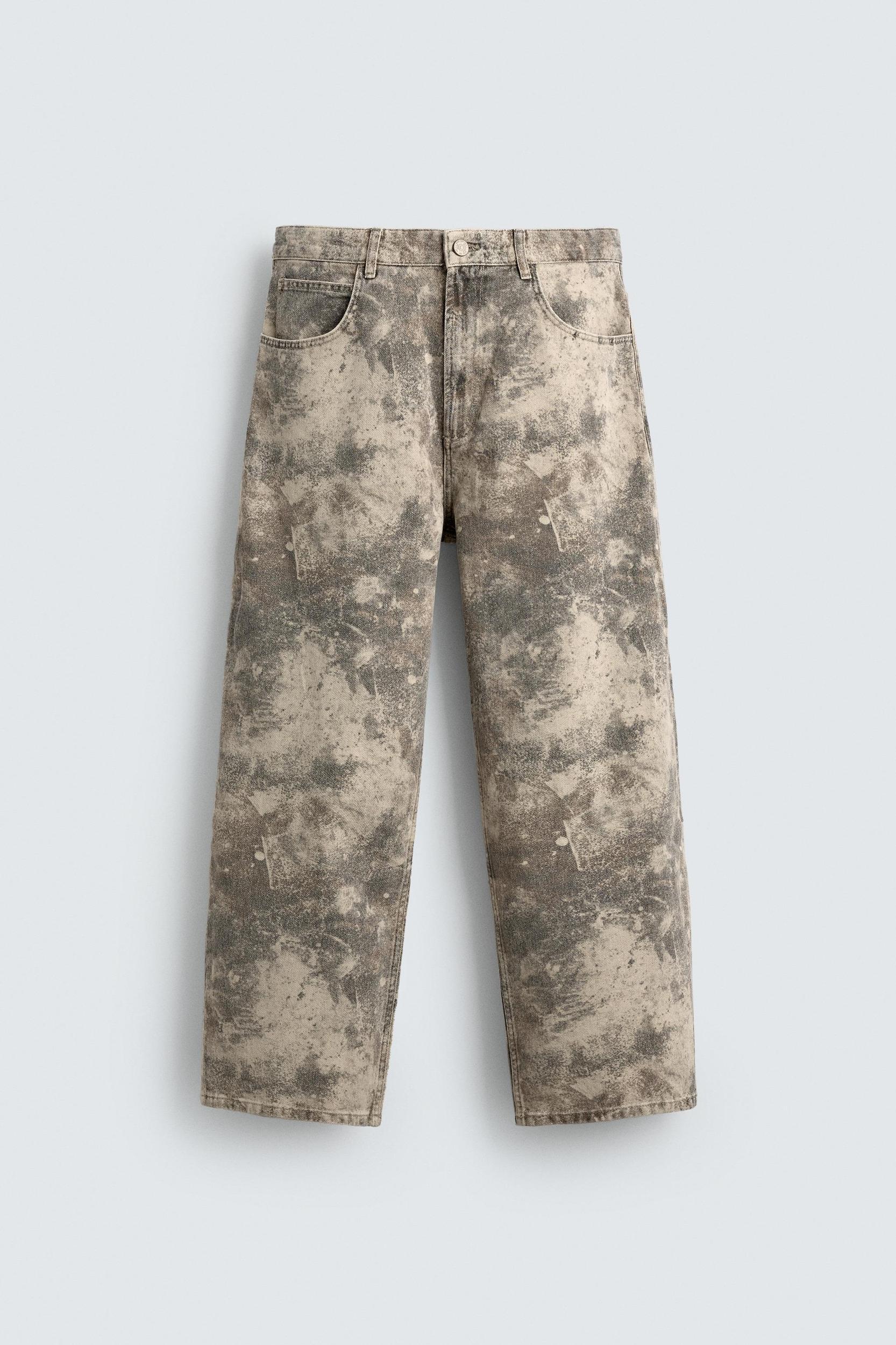 ABSTRACT PRINT BAGGY FIT PANTS Product Image