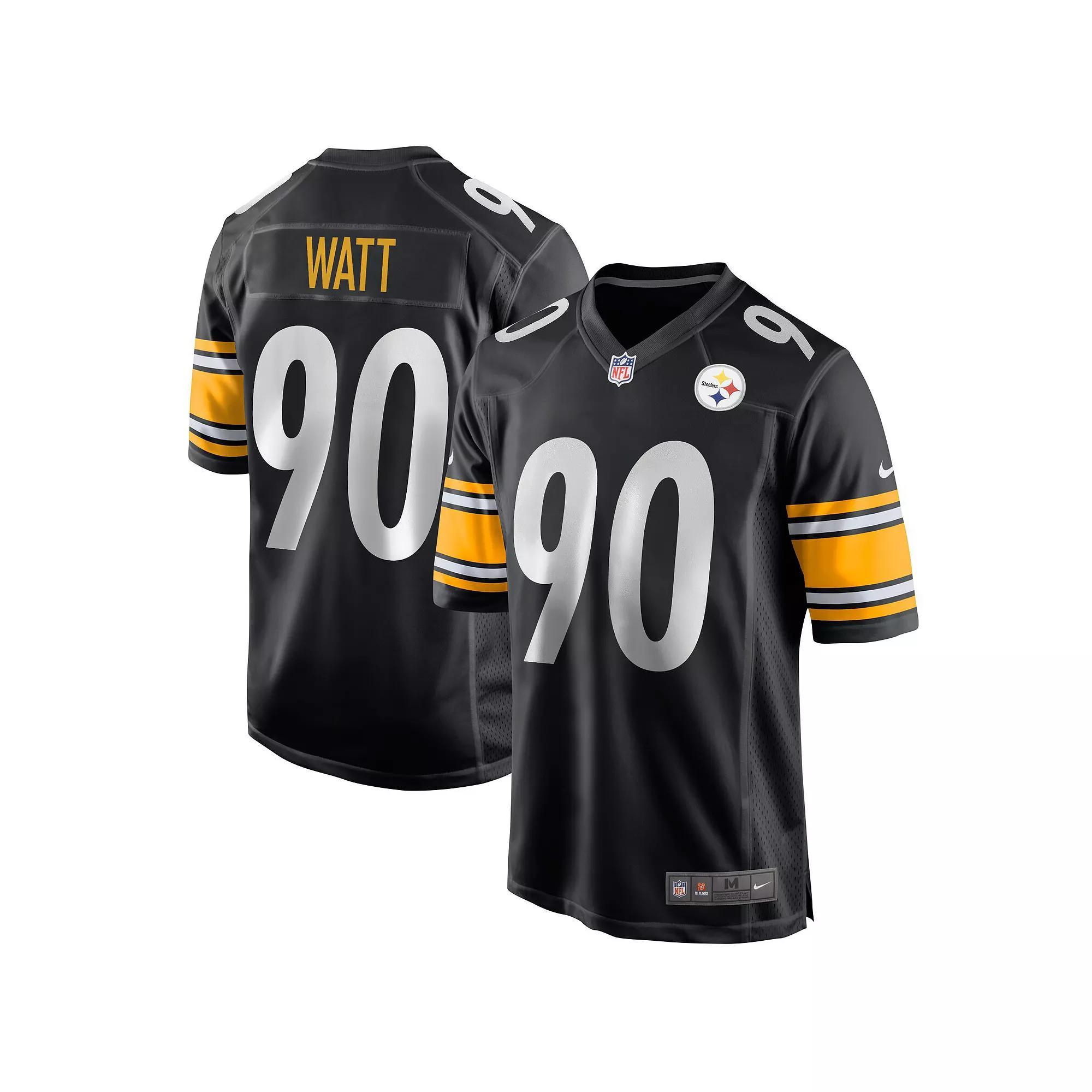 Men's Nike T.J. Watt Black Pittsburgh Steelers Game Jersey, Size: 3XL Product Image