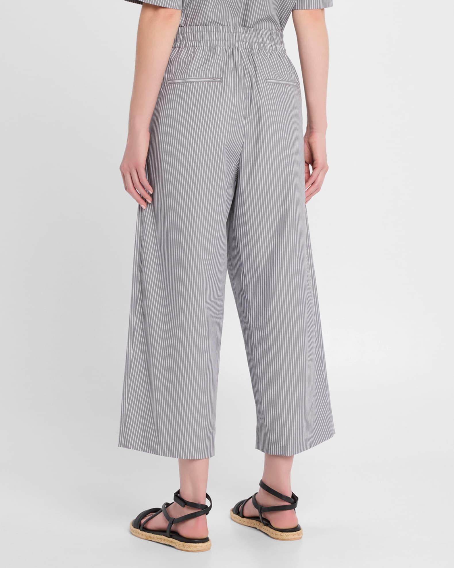 Railroad Stripe Pleated Drawstring Pants Product Image