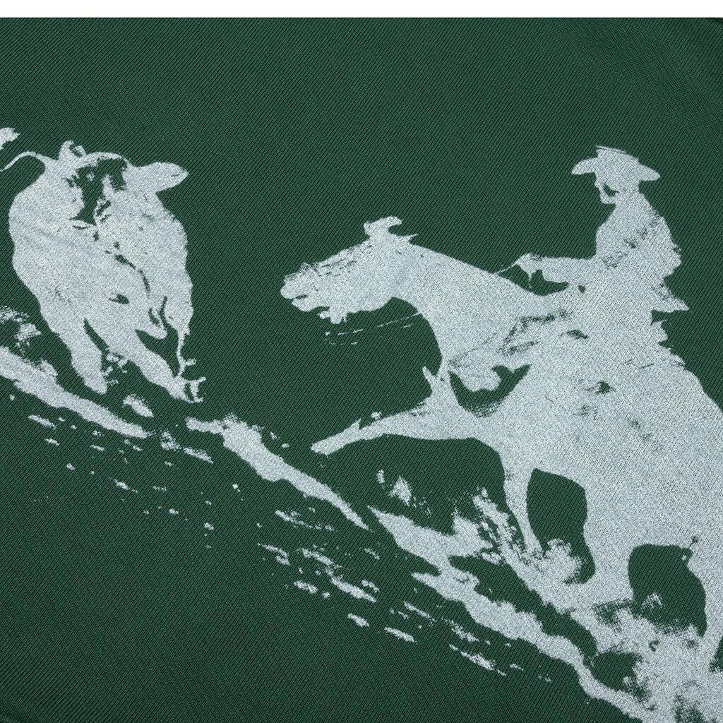 Mustang Cross Zip Up Hoodie - Washed Black Male Product Image